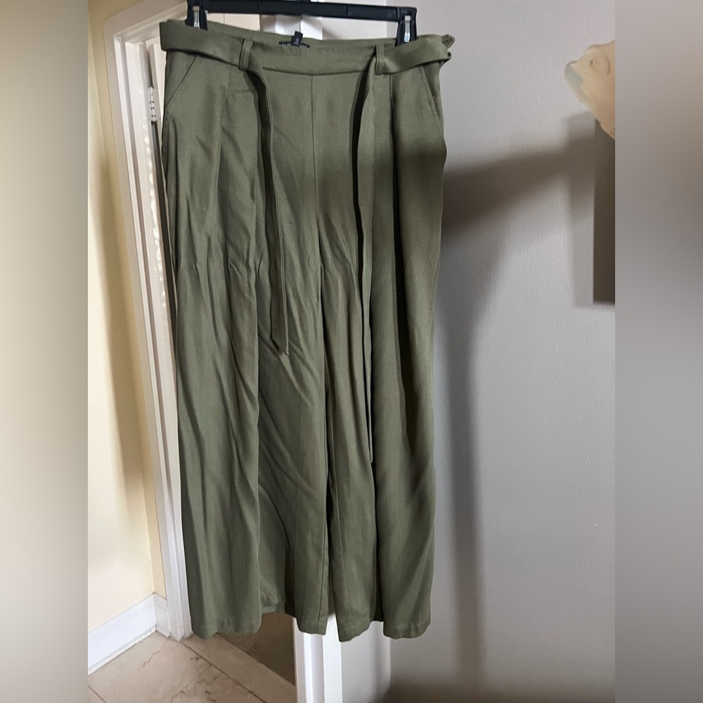 Eileen Fisher Green wide leg pants